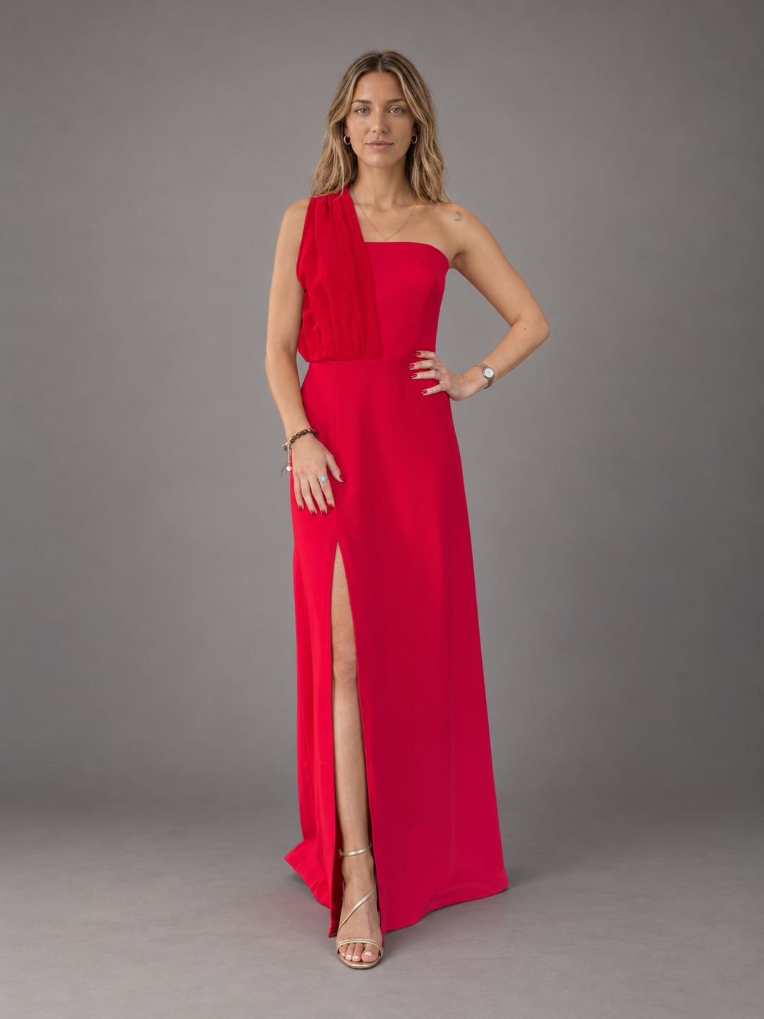 Vestido fiesta ETERNAMENTEGUAPA BY MARIA IGNACIA FONCK Rojo talla M - portada