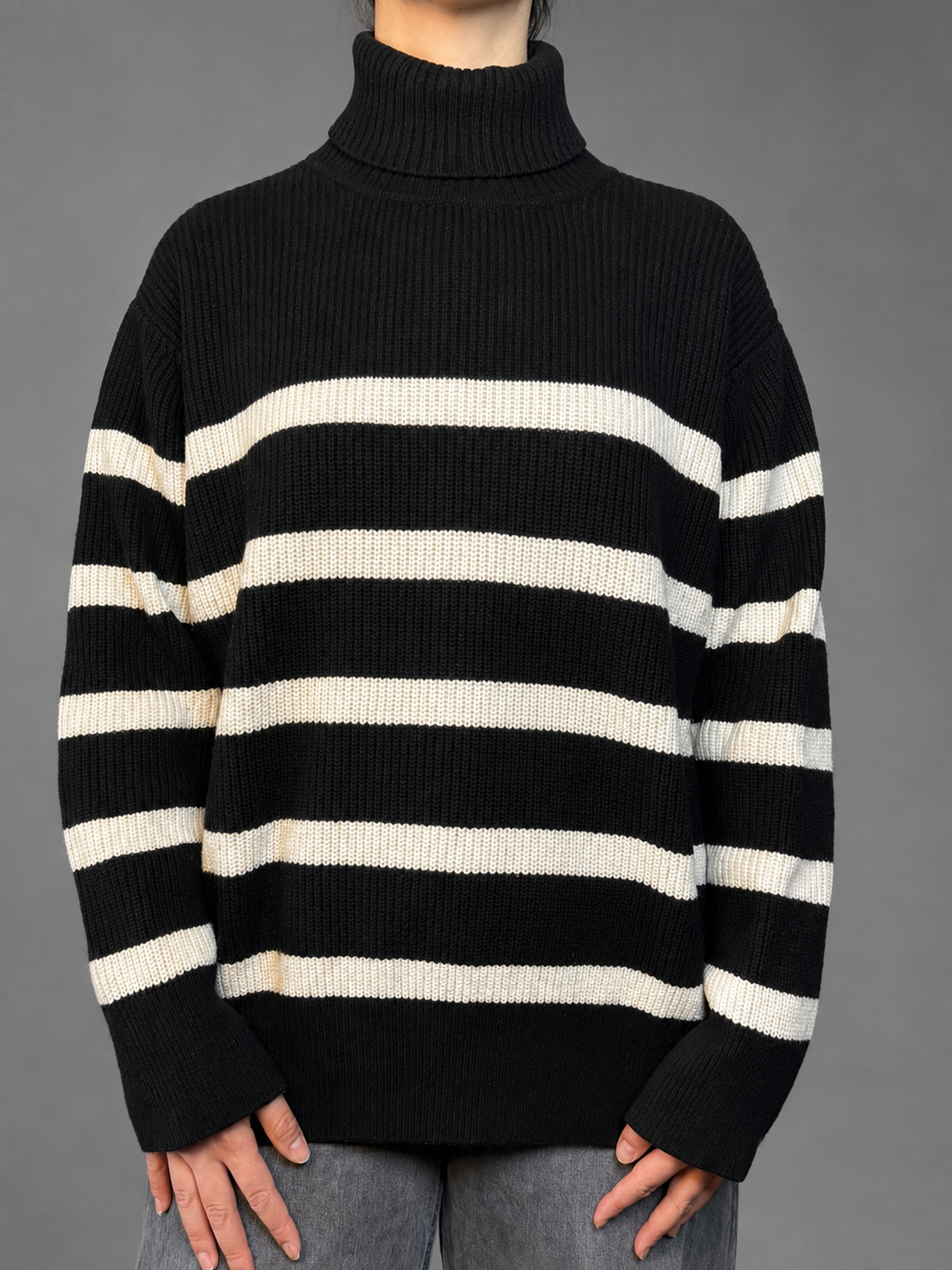 Sweater MAISON 123 Negro talla XL - vista frontal