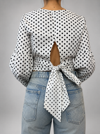 Blusa ZARA BASIC COLLECTION Blanco talla S - vista posterior