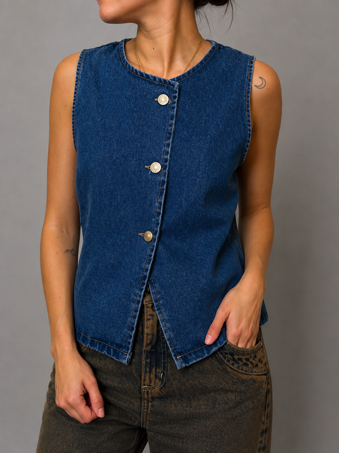 Polera Denim azul talla S - vista principal