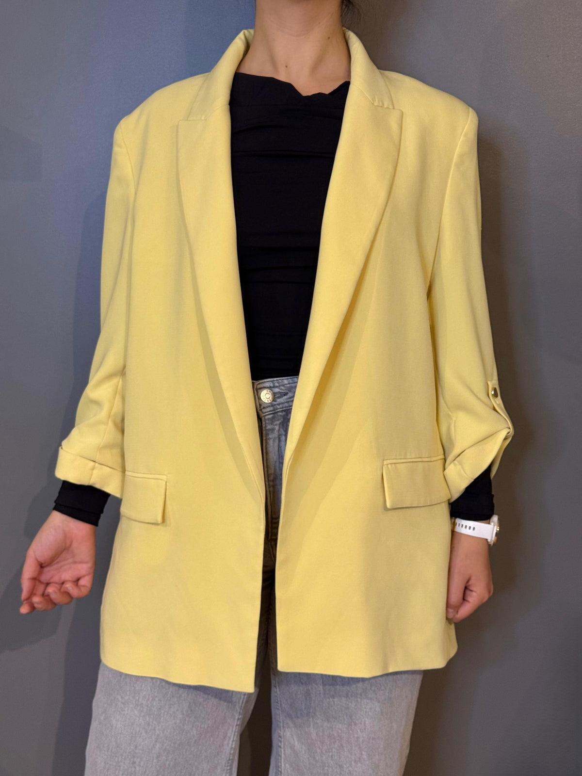 Blazer ZARA Amarillo talla XL (~L) - vista frontal