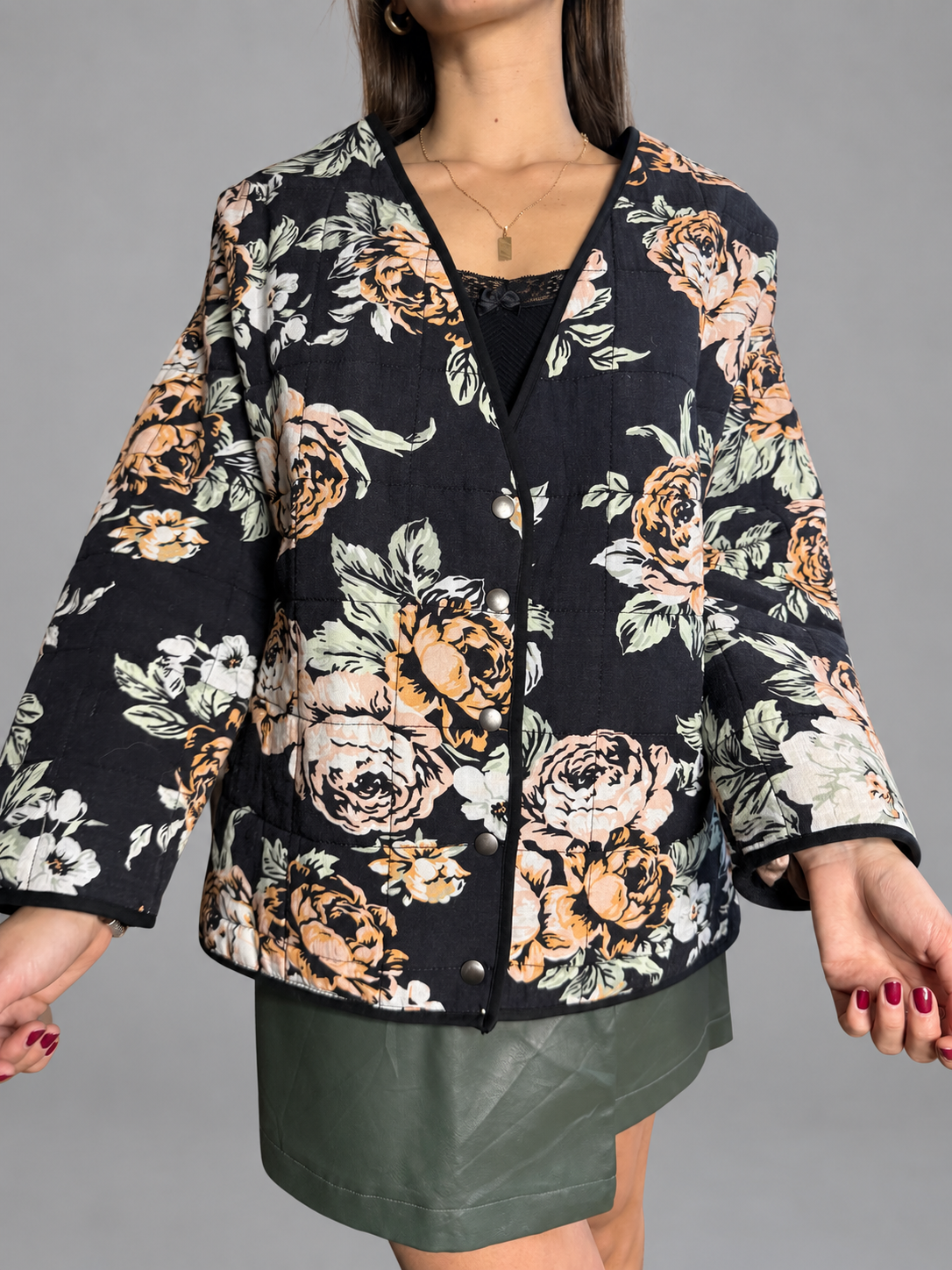 Chaqueta MAAJI multicolor Negro Verde Rosa Naranjo Sin talla - frente
