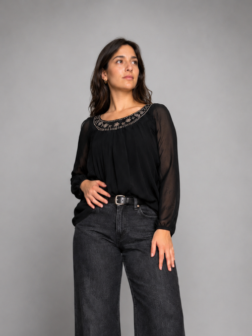 Blusa HAOYOUDUO Negro talla L - foto de portada