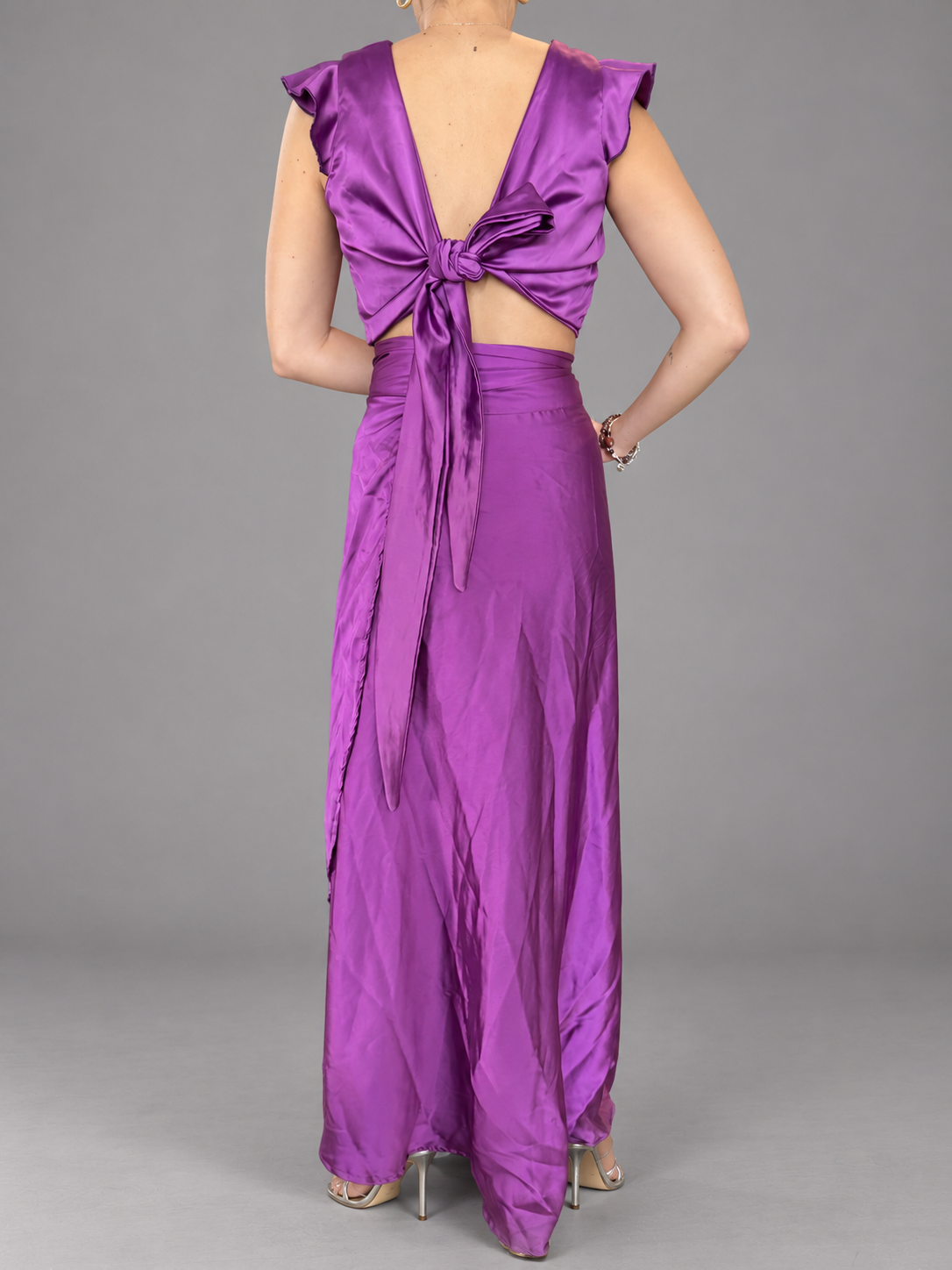 Conjunto Fiesta Morado talla referencia S - detras