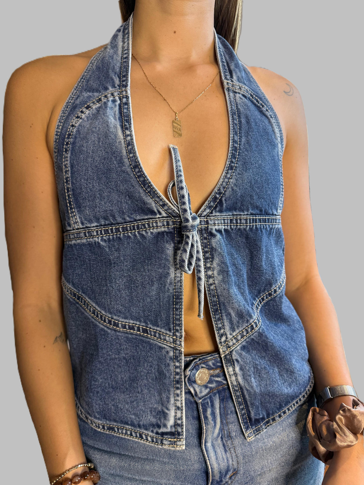 Polera AMERICANINO Celeste talla S - portada
