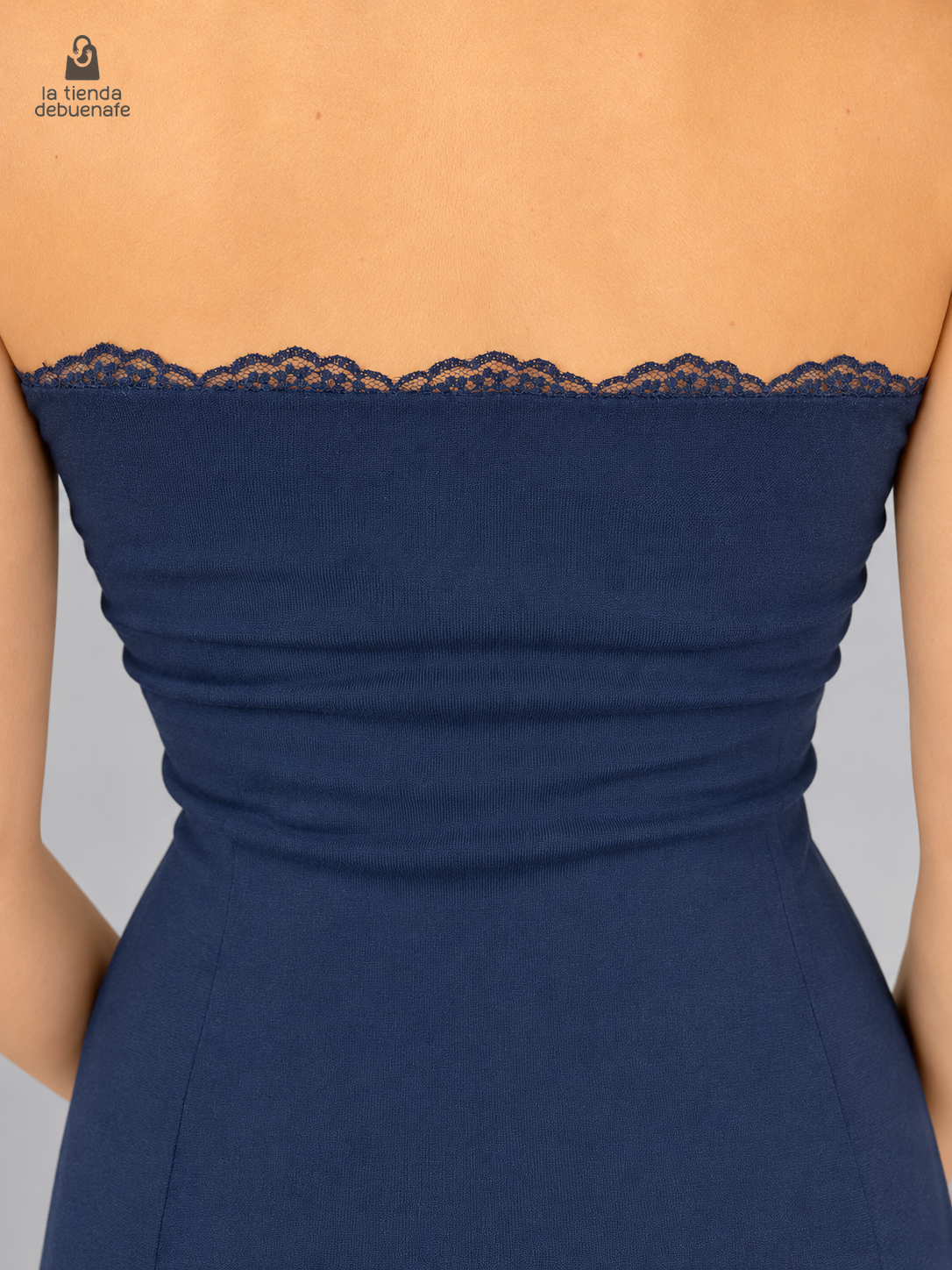 Vestido fiesta ZARA BASIC talla M - vista posterior