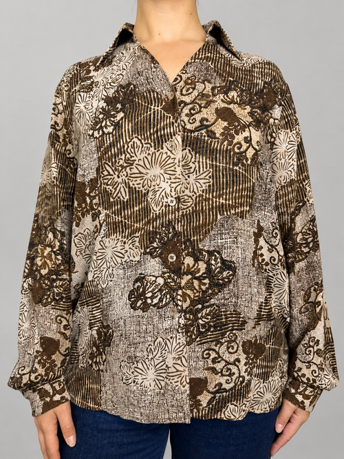 Blusa multicolor cafe Sin talla - vista frontal