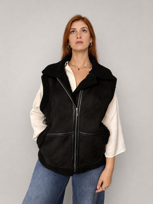 Chaqueta sin manga SYBILLA Negro talla S