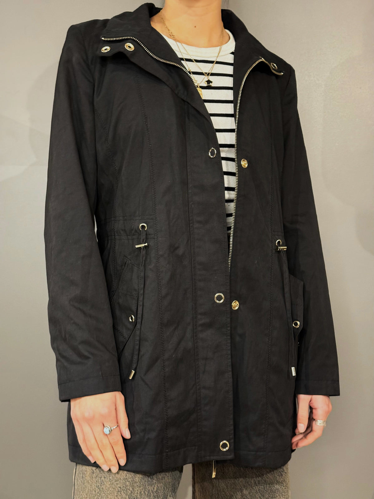 Abrigo MA GRIFFE Negro talla 38 - vista frontal